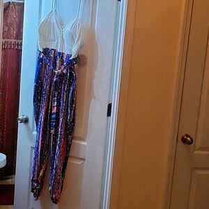 Ladies pants suit floral